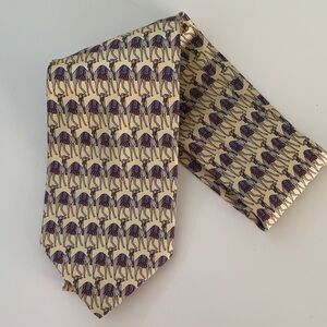 Beaufort Tie Rack 100% silk Camel print tie